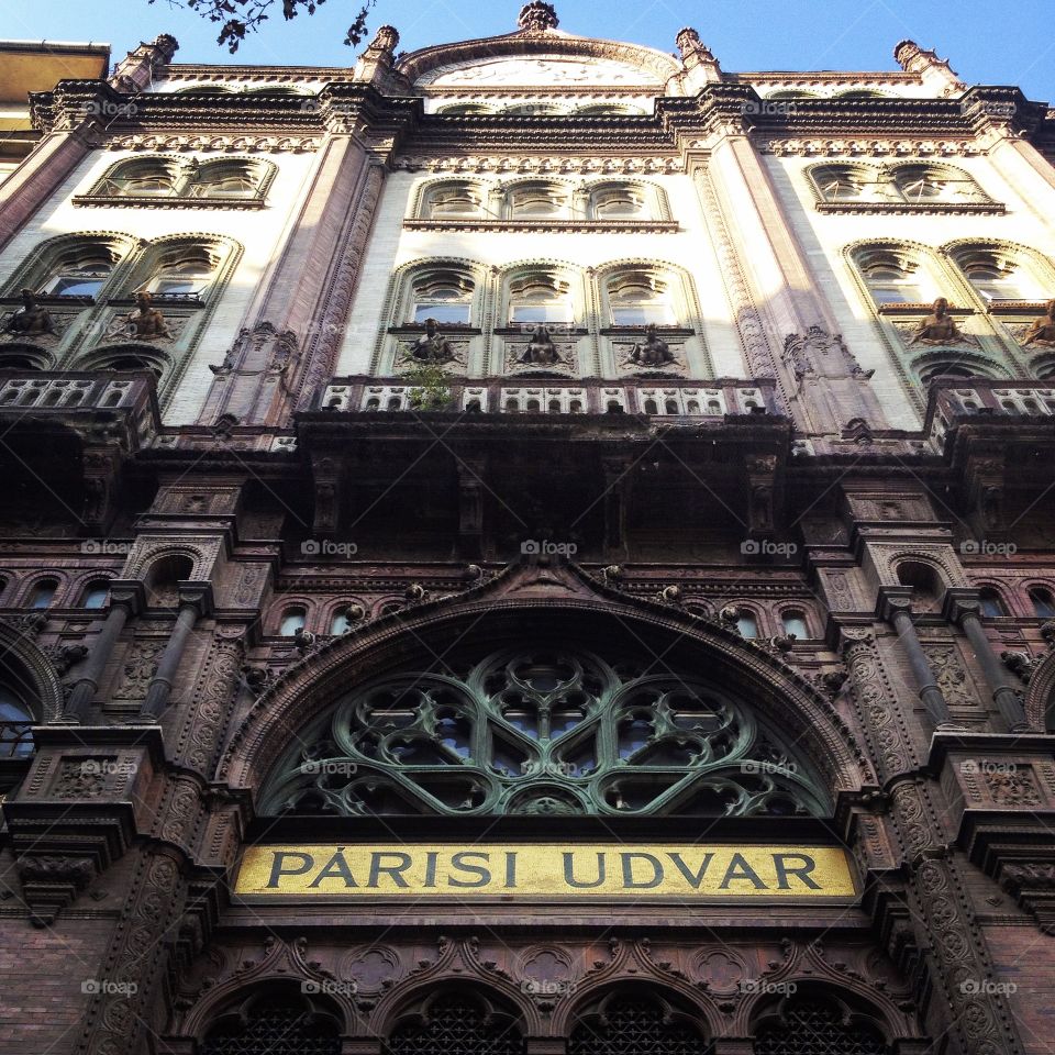 Facade of a building in Budapest 