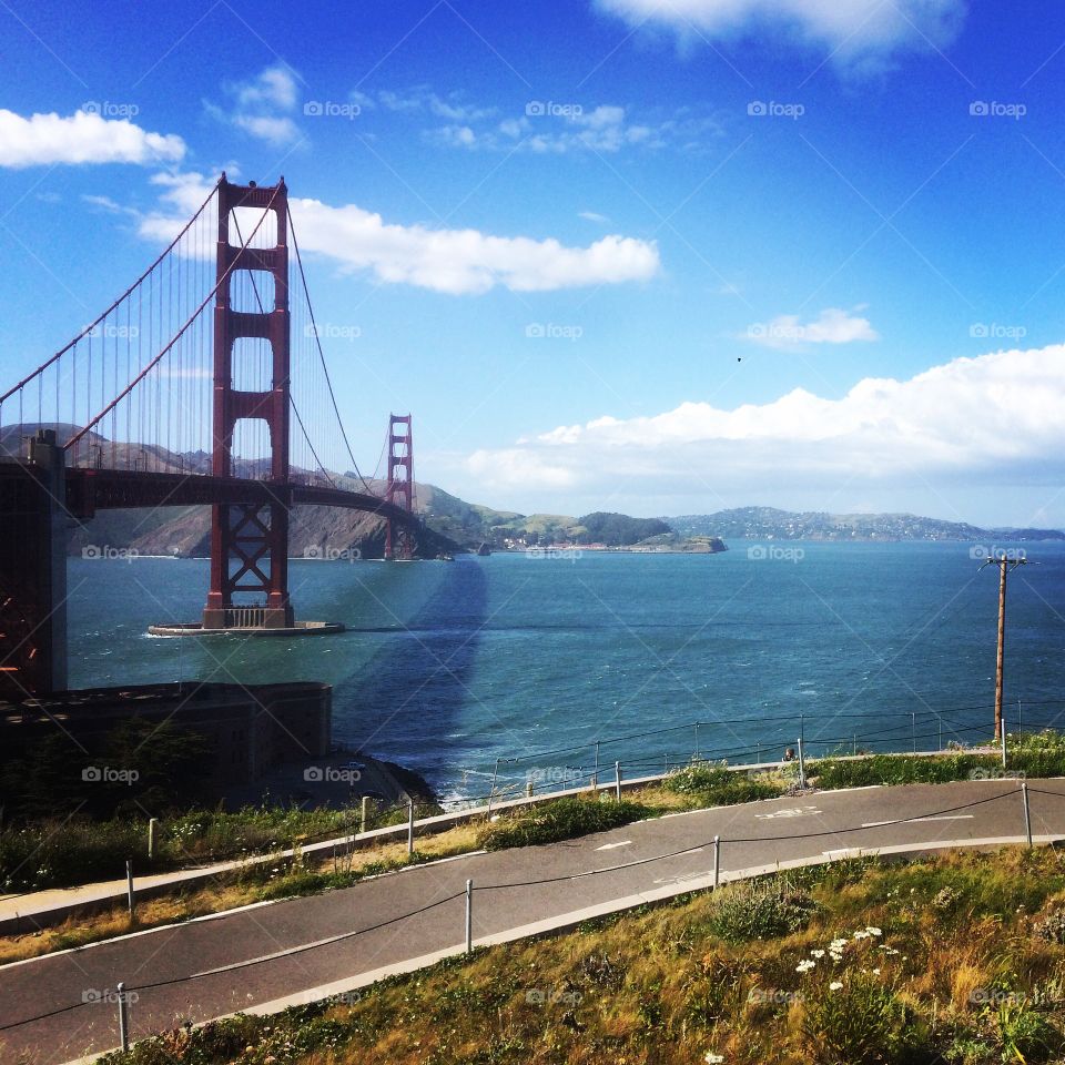 Golden Gate Bridge on a windy day in San Fran Cisco 