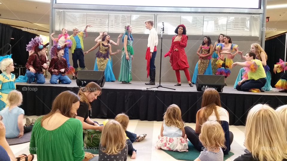 Little Mermaid scene. Mall of America, toddler play