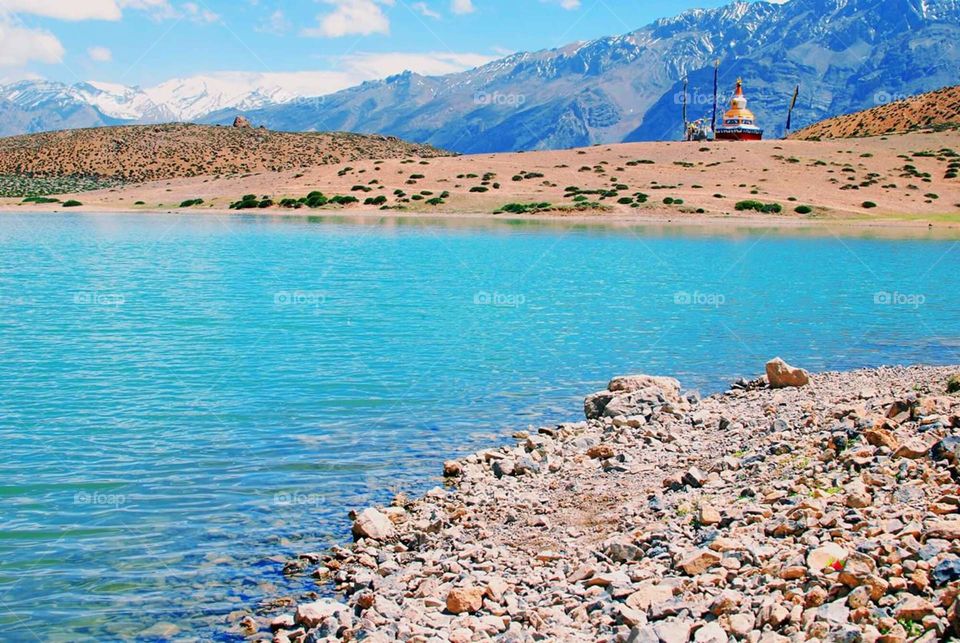 dhankar lake .himachal pradesh