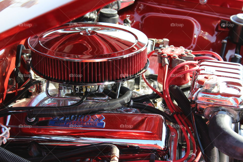 classic muscle car engine