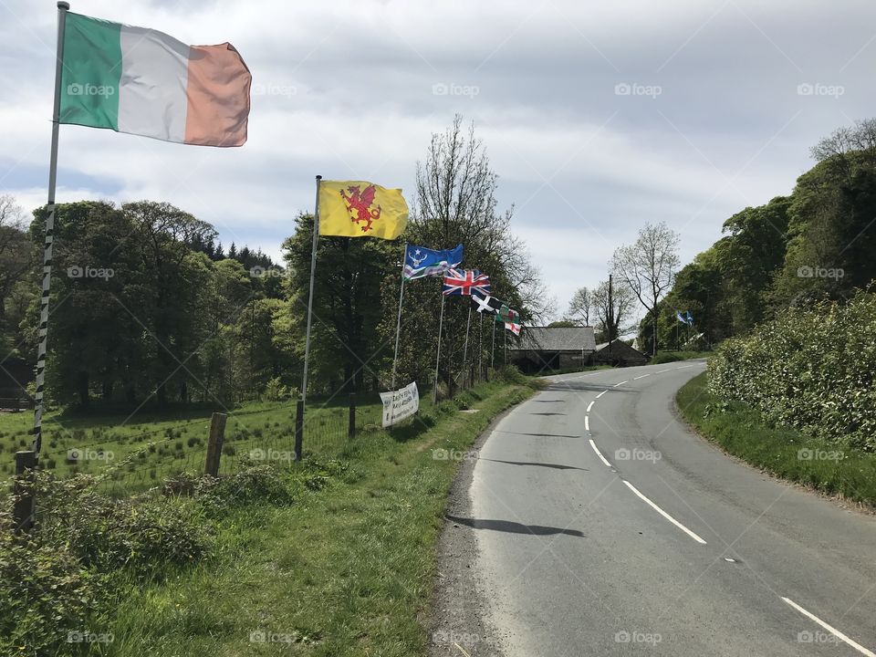 An impressive display of a number of countries flags are proudly presented here. 