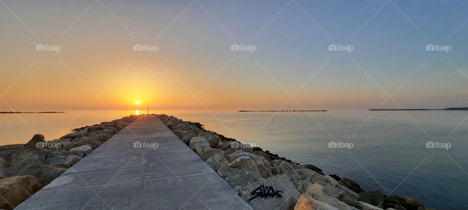 Morning walk at sunrise