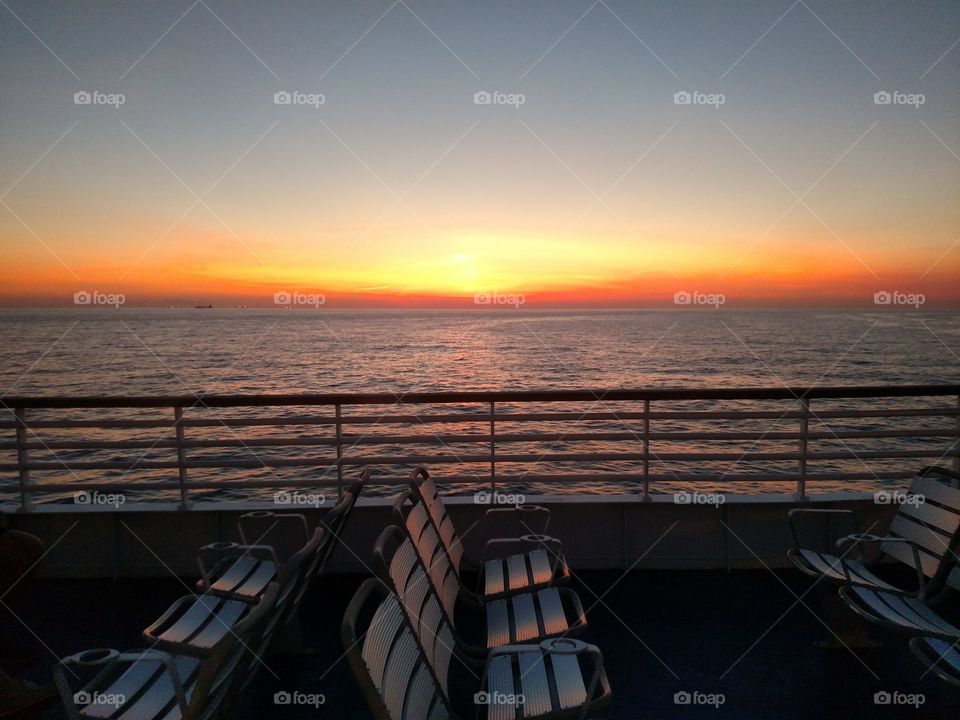 sunset from the Cape May - Lewes ferry