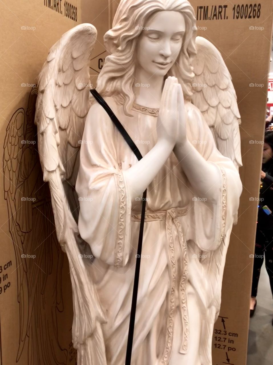 Angel statue for Christmas in store.