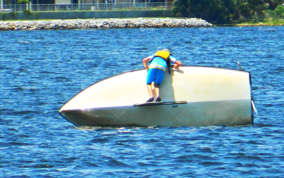 Early Summertime Swimming! Young sailors try to find their sea legs in the vast open waters!