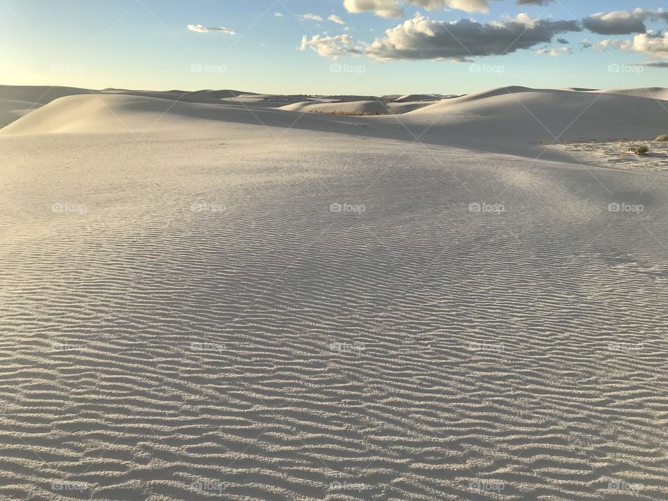 White sand dunes in southern New Mexico