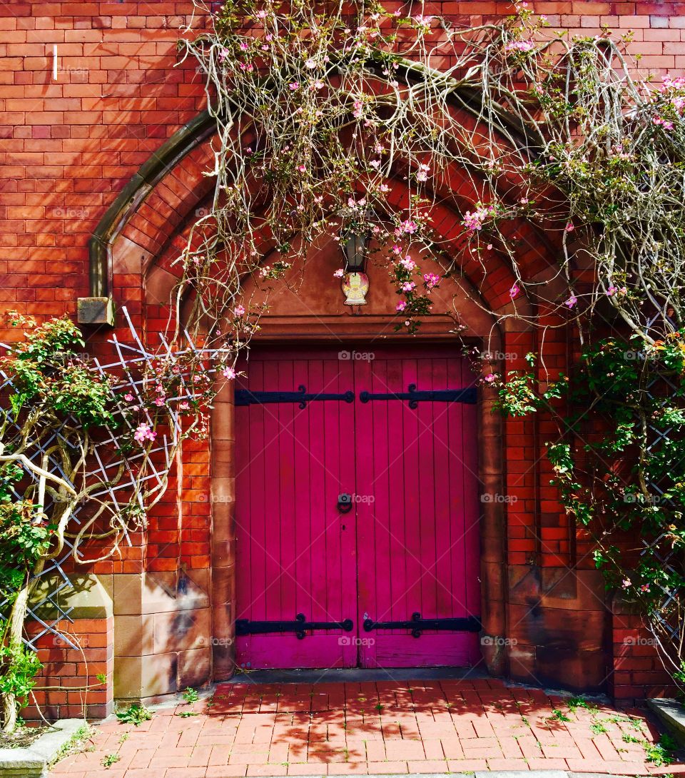 Old church school door