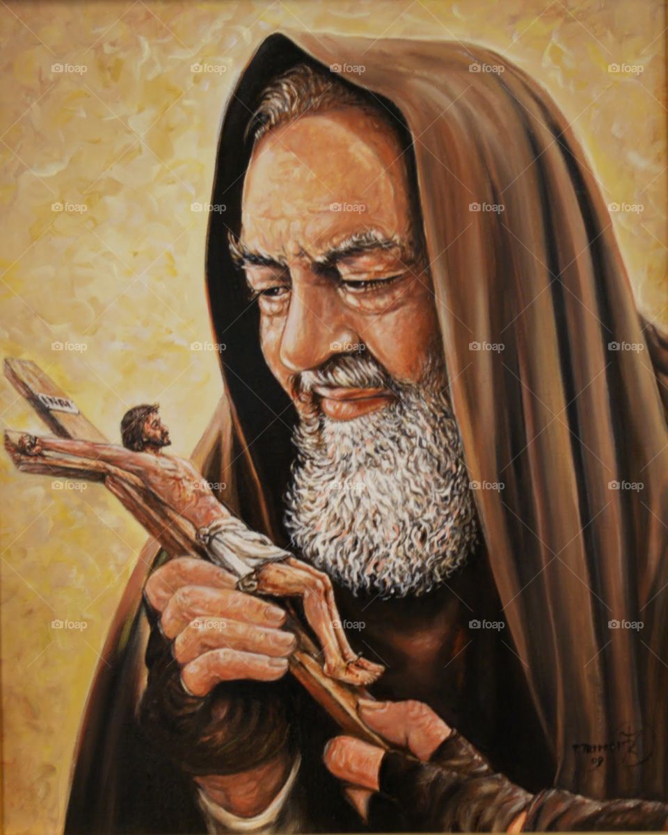 St Padre Pio and the Crucified Christ