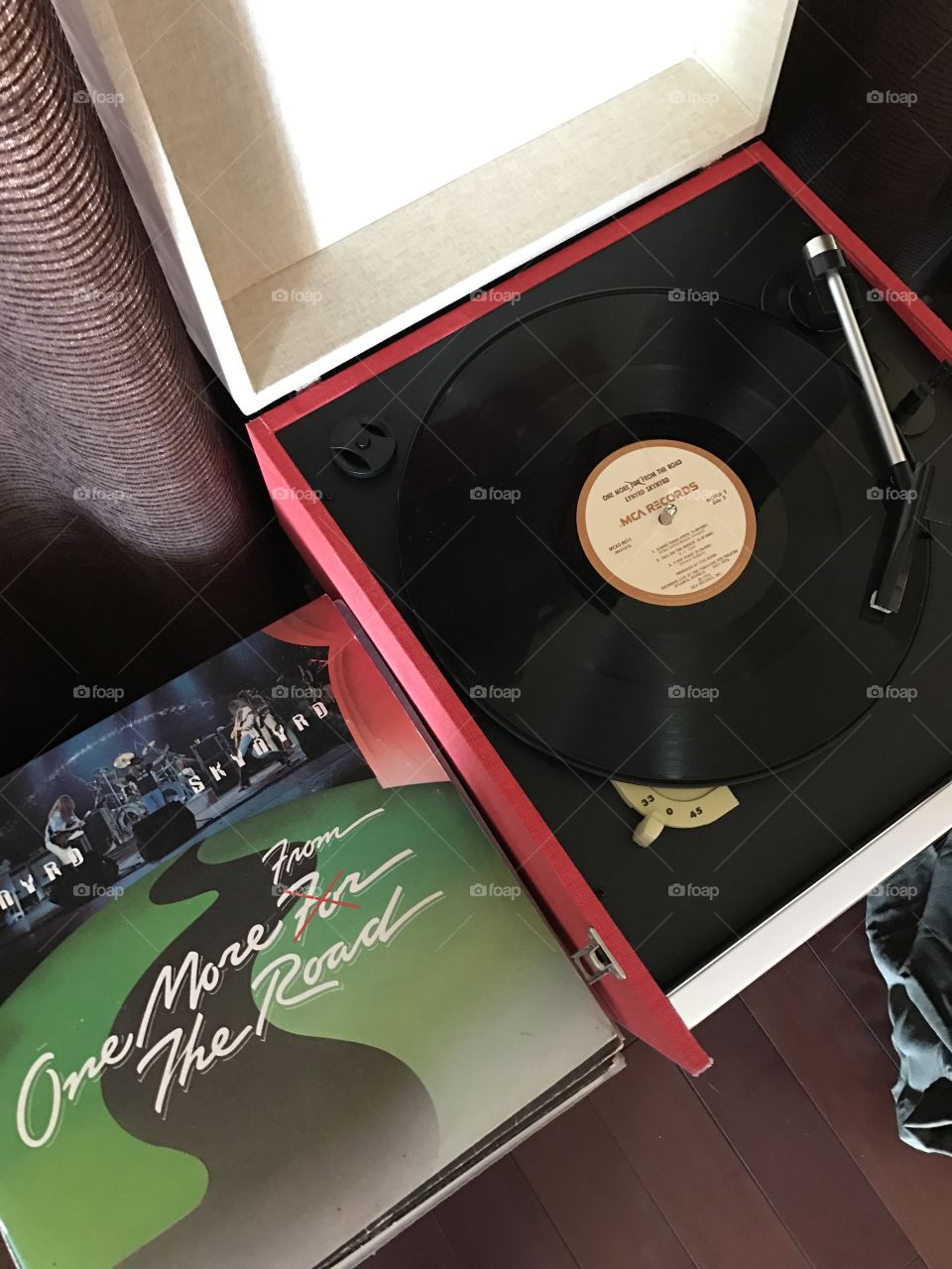 Listening to classic music on the record player!