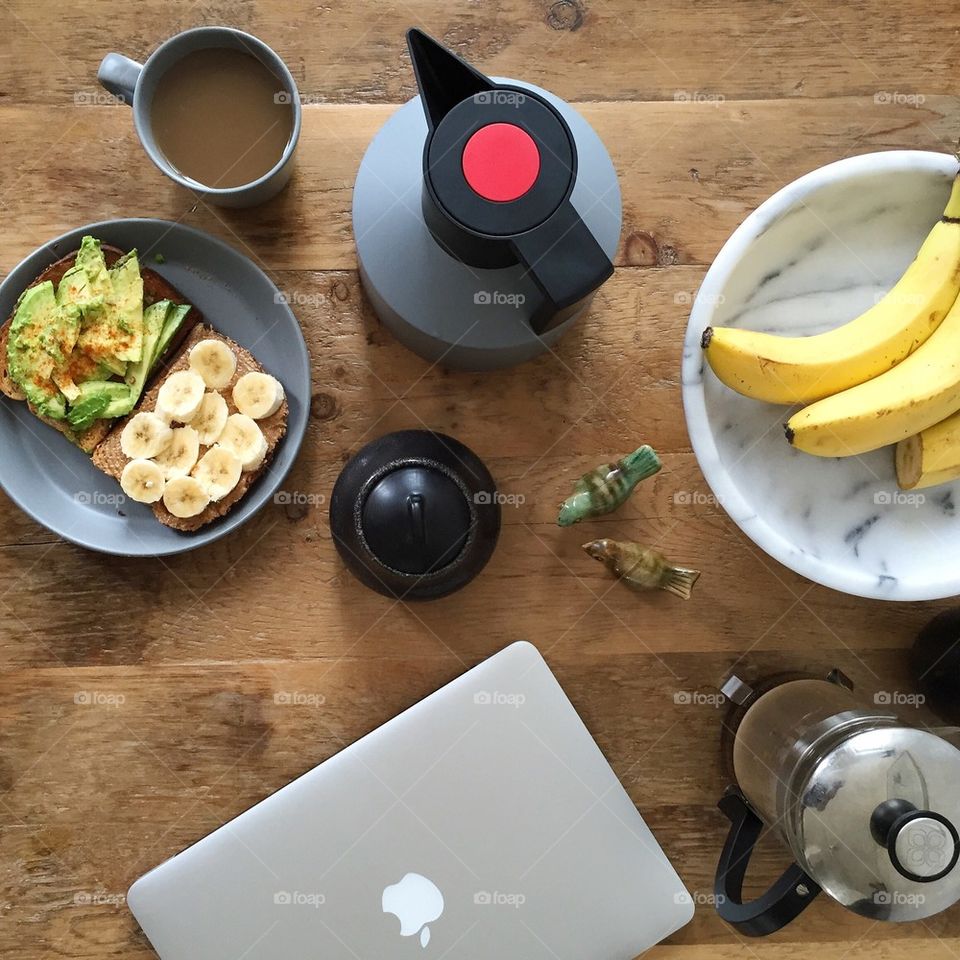 Breakfast table from above