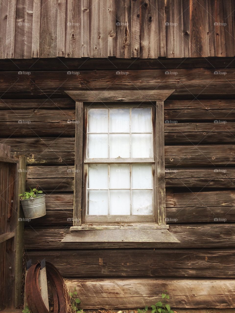 Rustic window circa 1900 