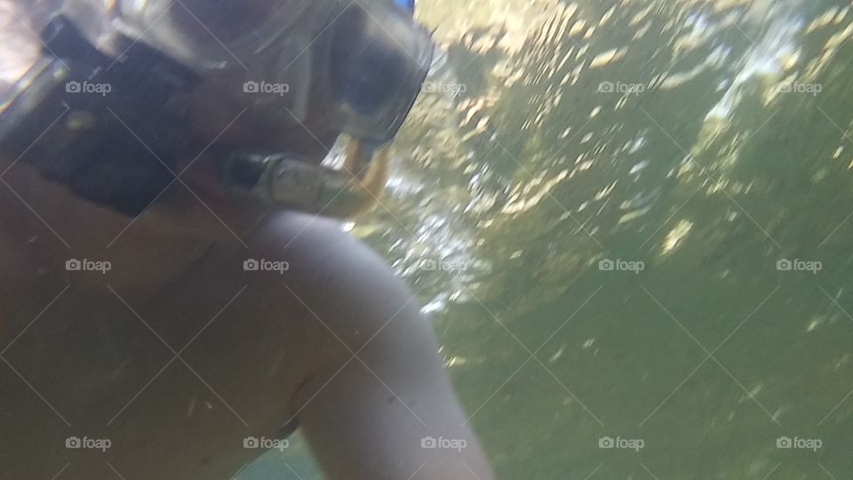 snorkeling with action cam