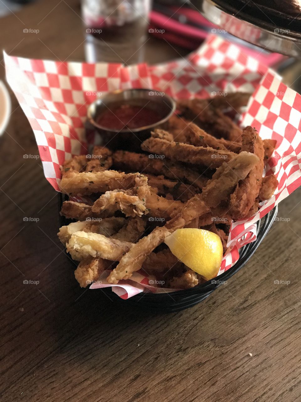 Fries in basket 