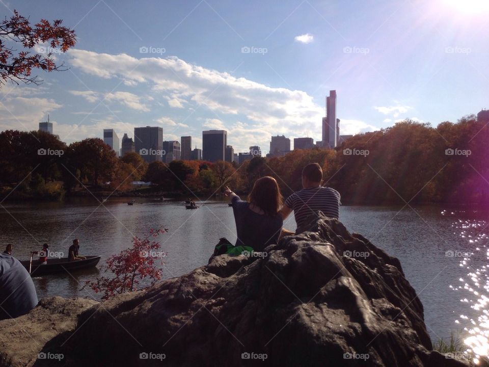 Couple in central park