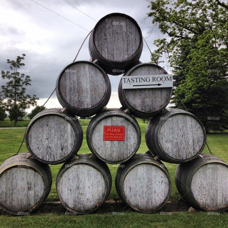Wine barrels