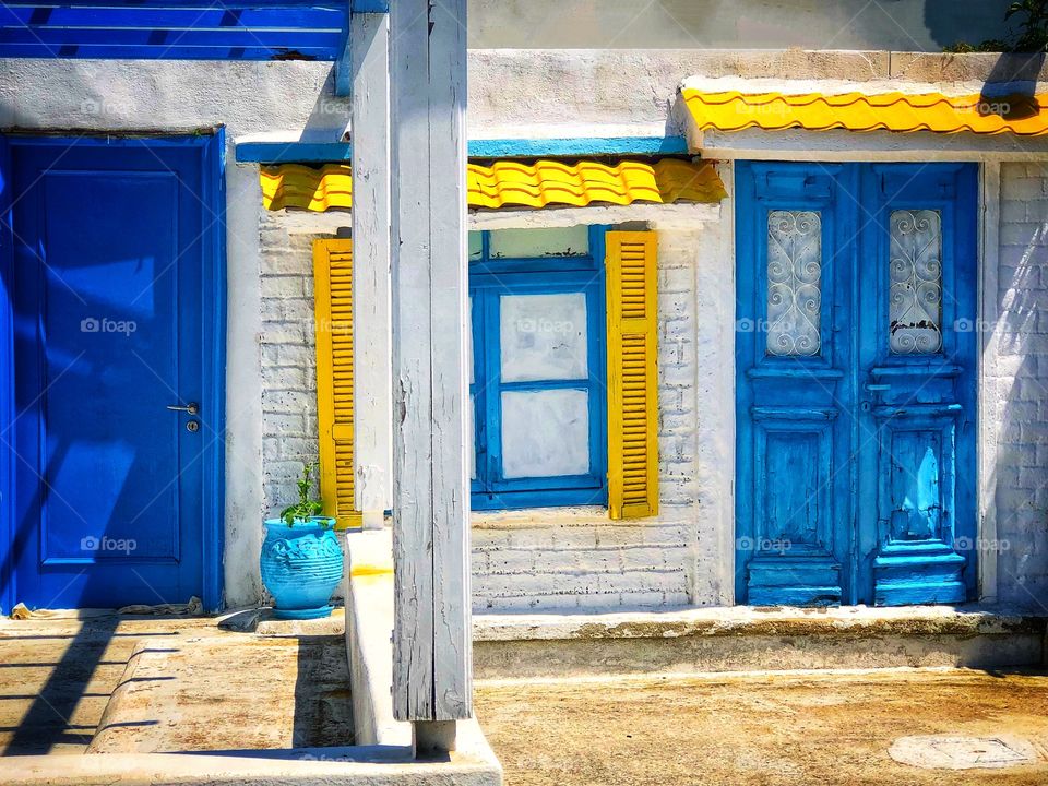 Greek colorful house 