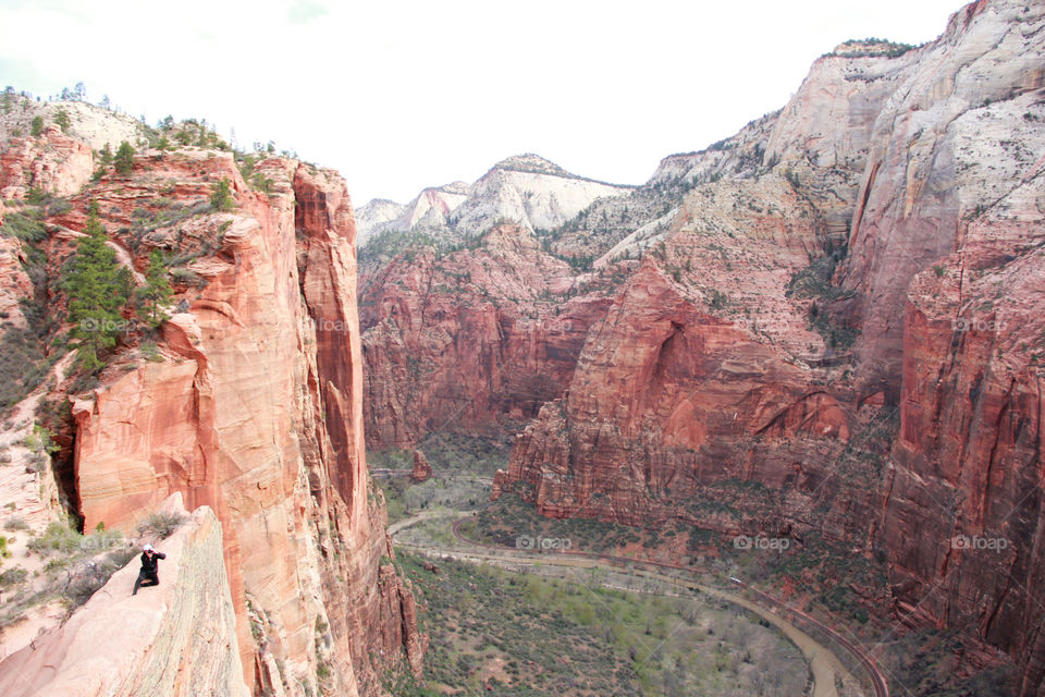 An immense view from Angel's Landing in Mt.Zion National Park