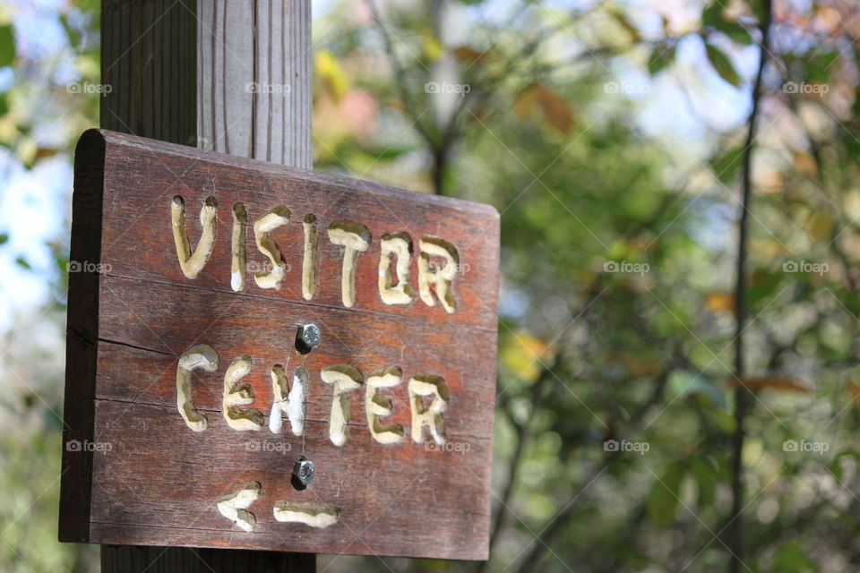 Visitor’s Center sign