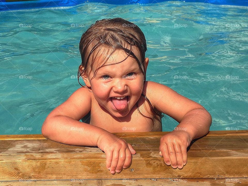 Bathing girl