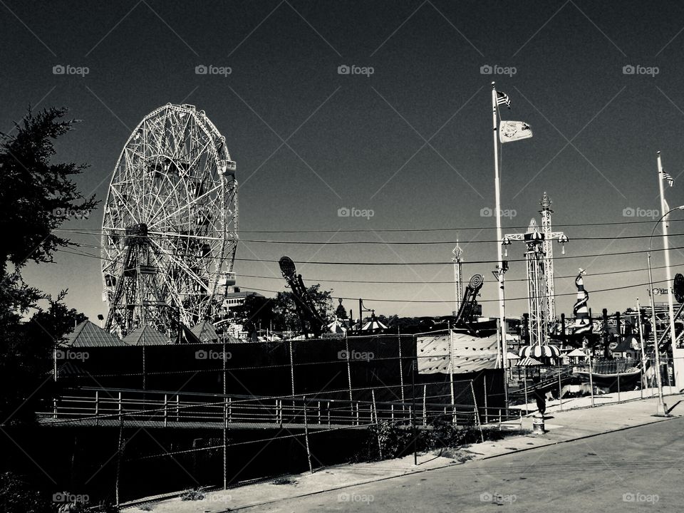 Fun park black and white 