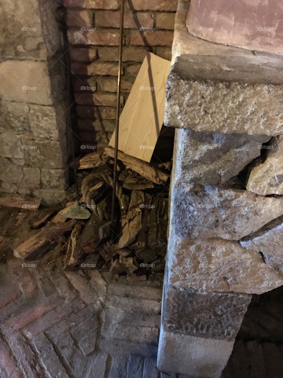 Stone work inside castello di amorosa