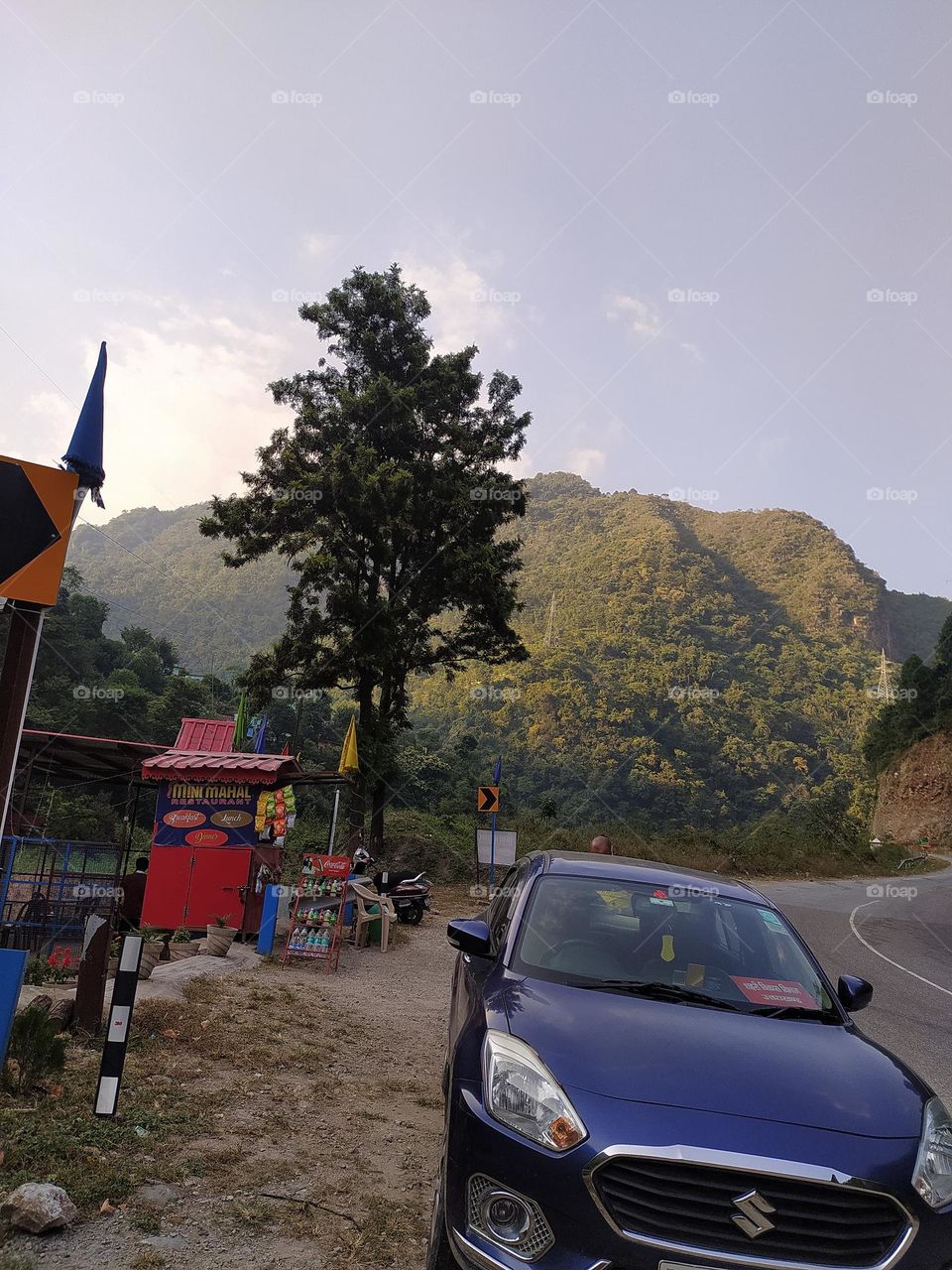 On a vacation in the Himalayas. On the way to Narendranagar, from New Tehri