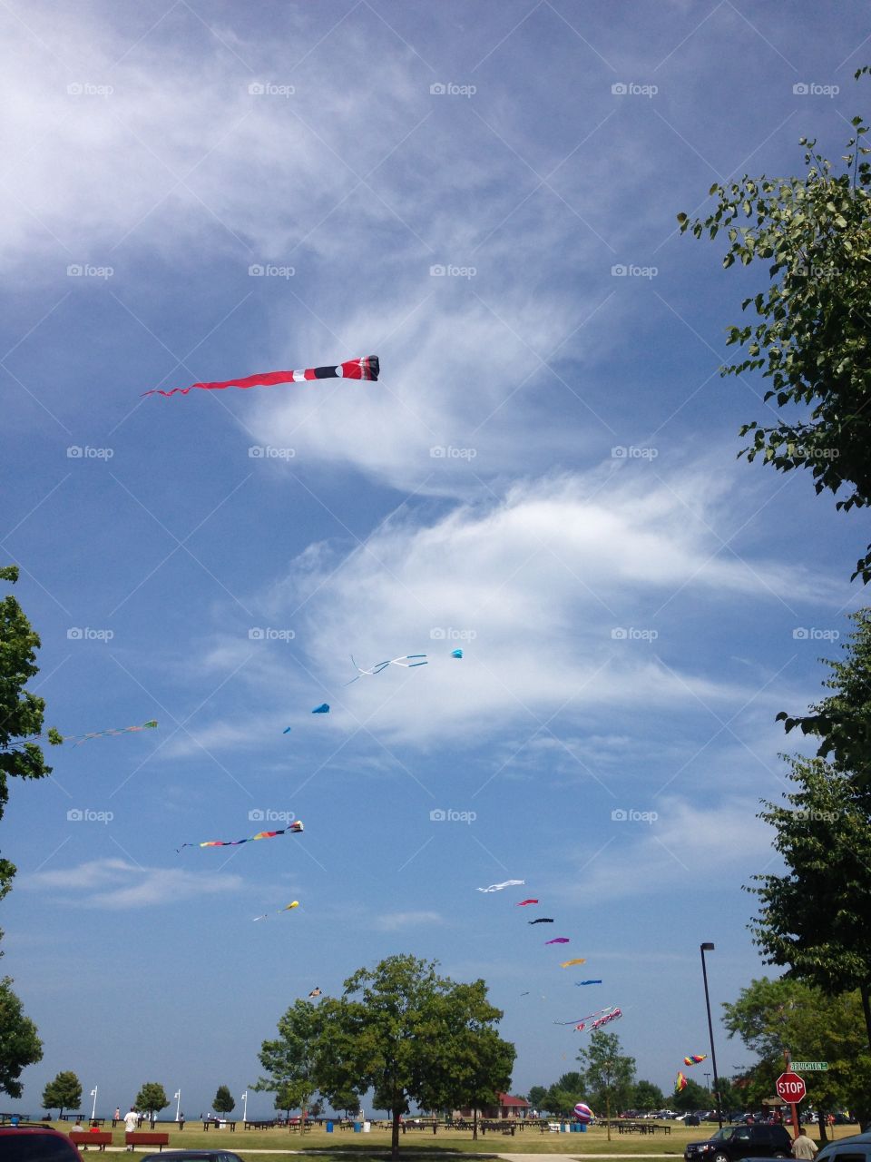 Kite flying. Deland park Sheboygan wi