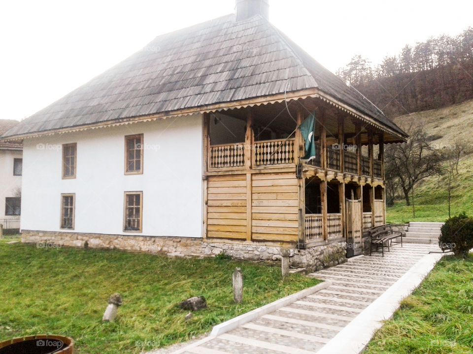 an old wodden mosque,made 1463.year