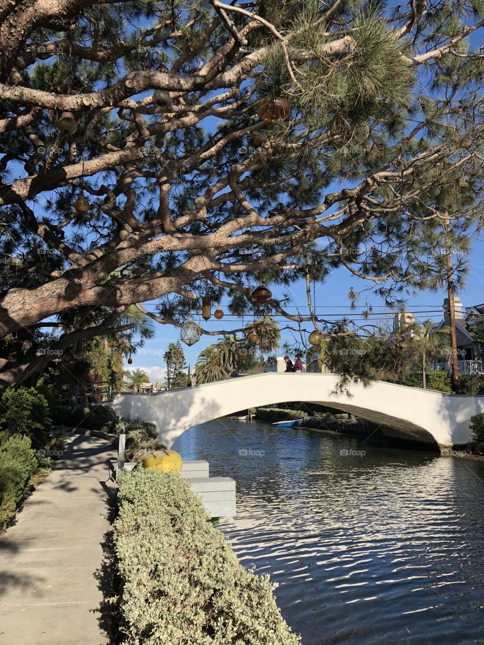 Venice Beach channels on a sunny day