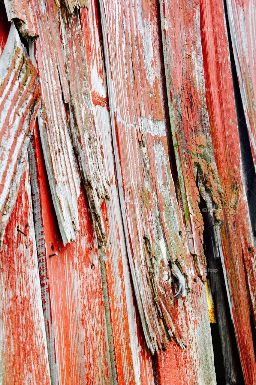 Damaged wooden plank