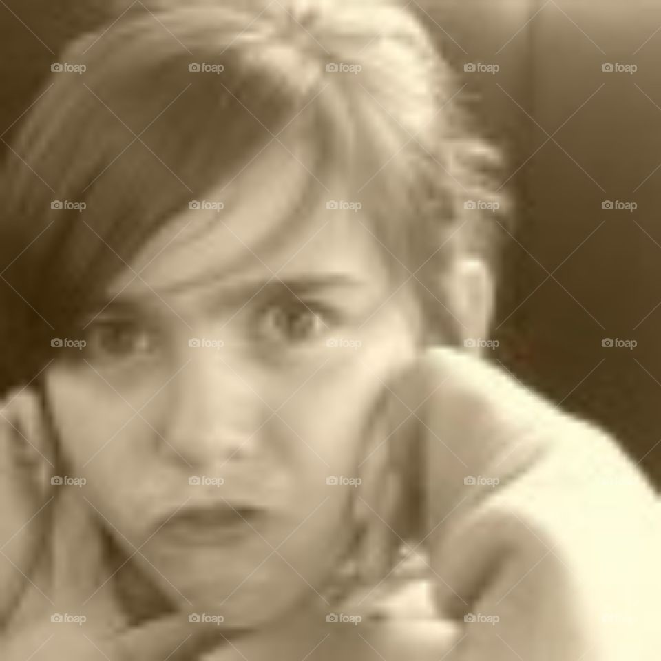 girl with a mean face