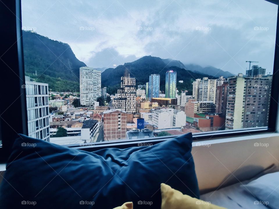 The view from the hotel in the vacations 