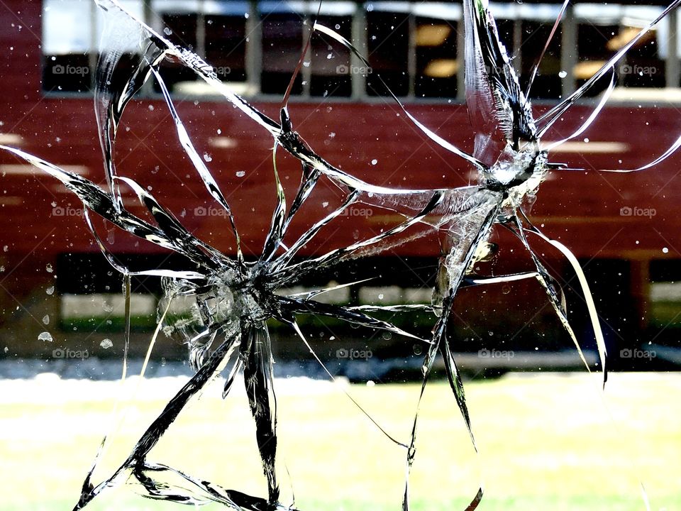 View thru a broken window