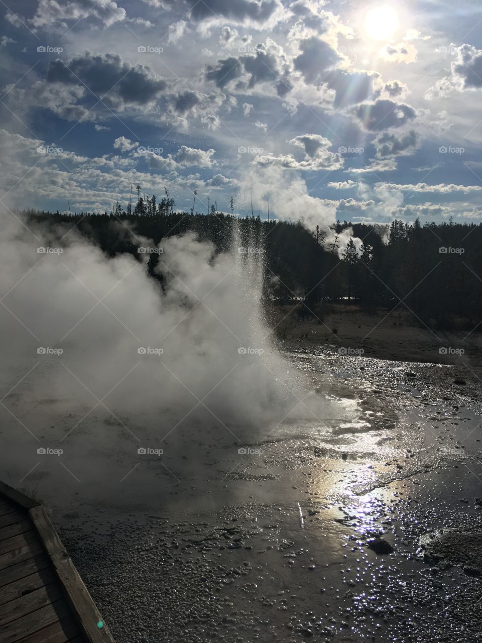 Jet Geyser in Yellowstone National Park, USA
