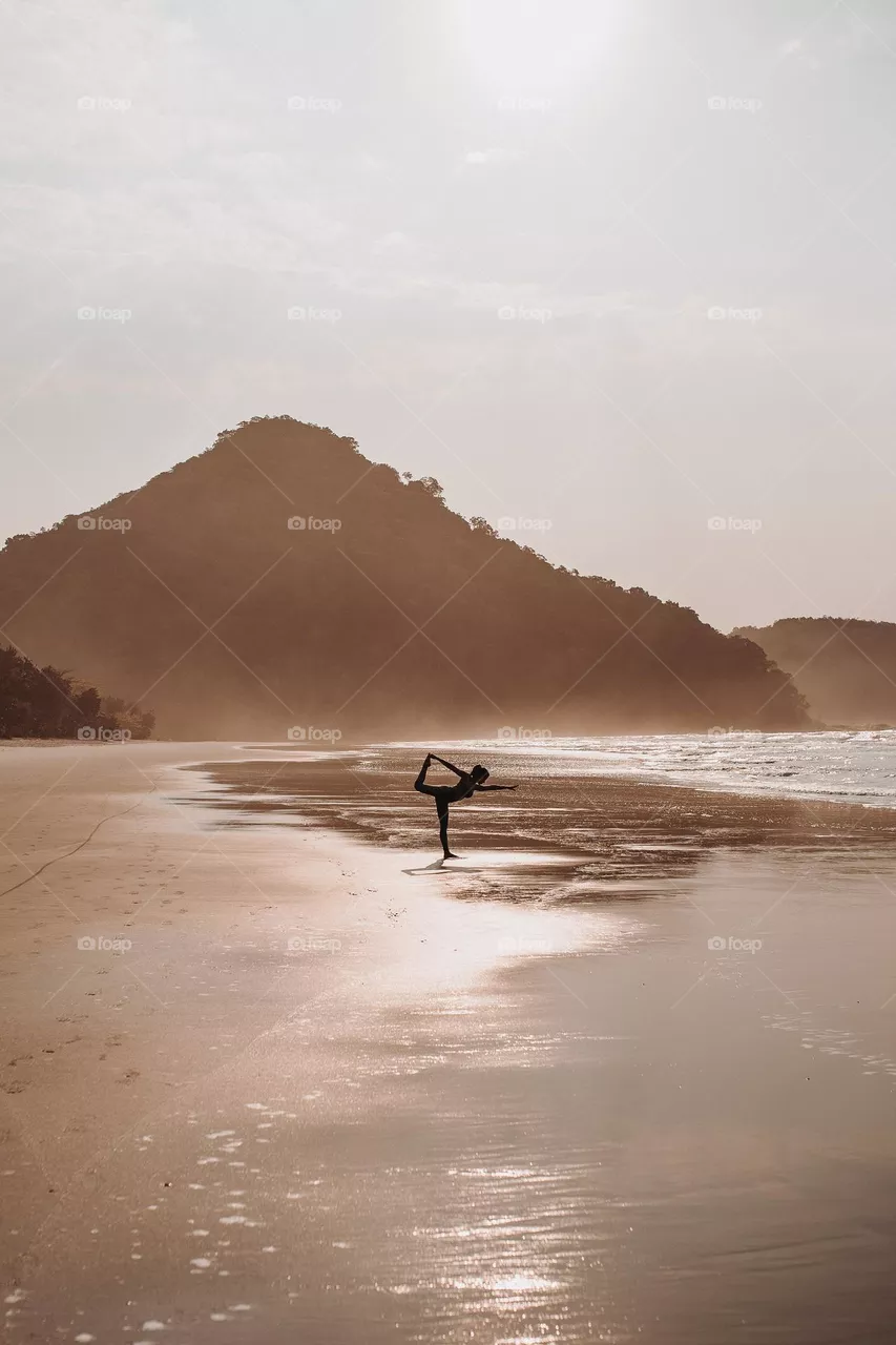 yoga on the beach
