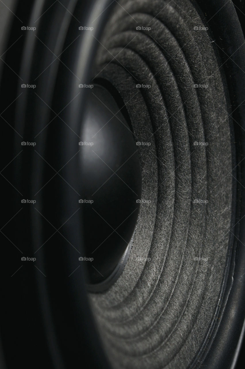 The cone of my stereo loudspeaker.