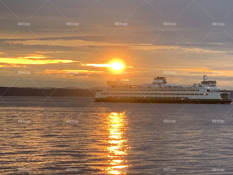 Ferry ride at sunset 