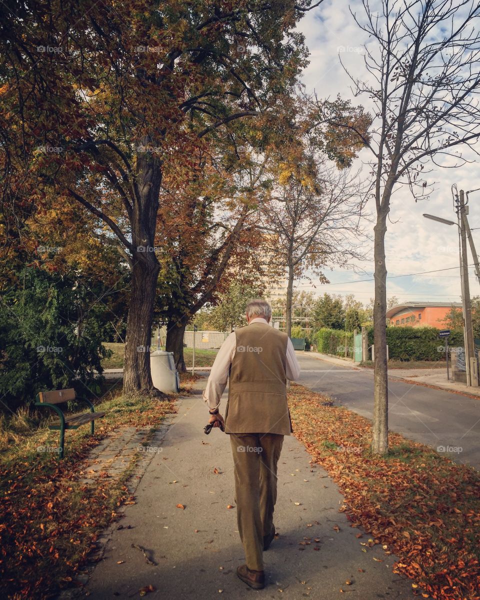 Elderly and Autumn 