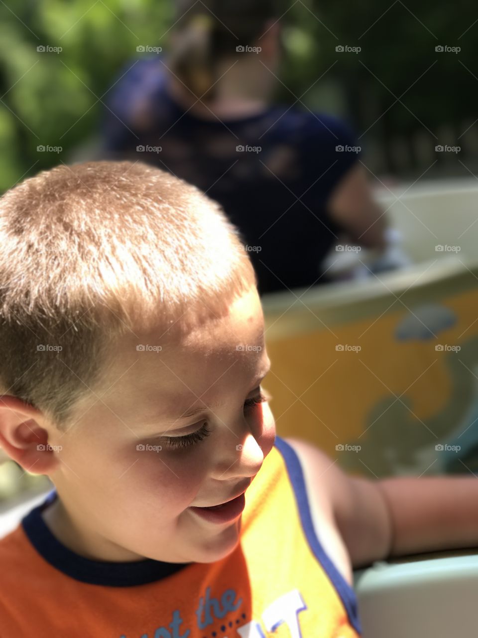 Close-up of small boy