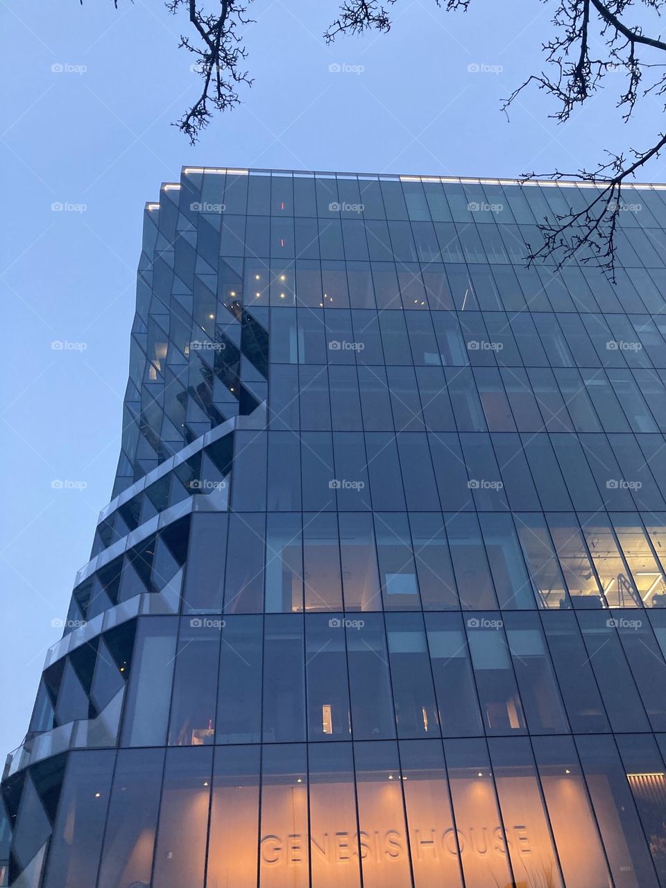 Building in New York from bottom