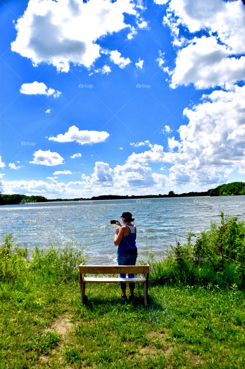 Hanging out by the lake in Indiana 