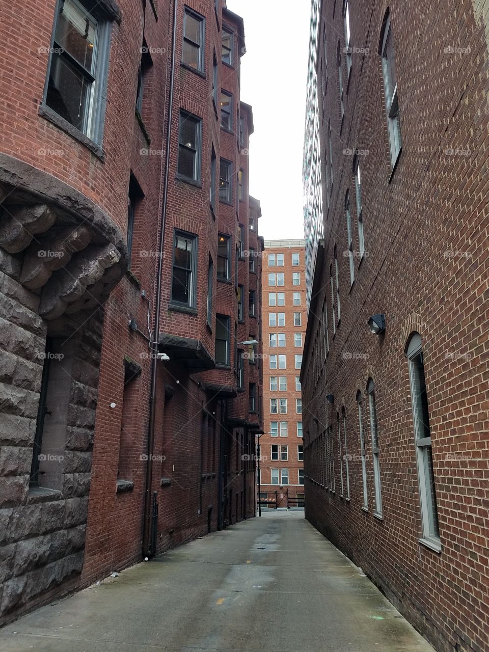 Red Brick Building Alleyway