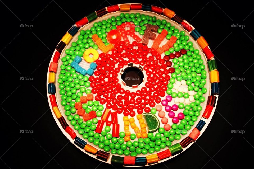 A Circle Of Colorful Candies