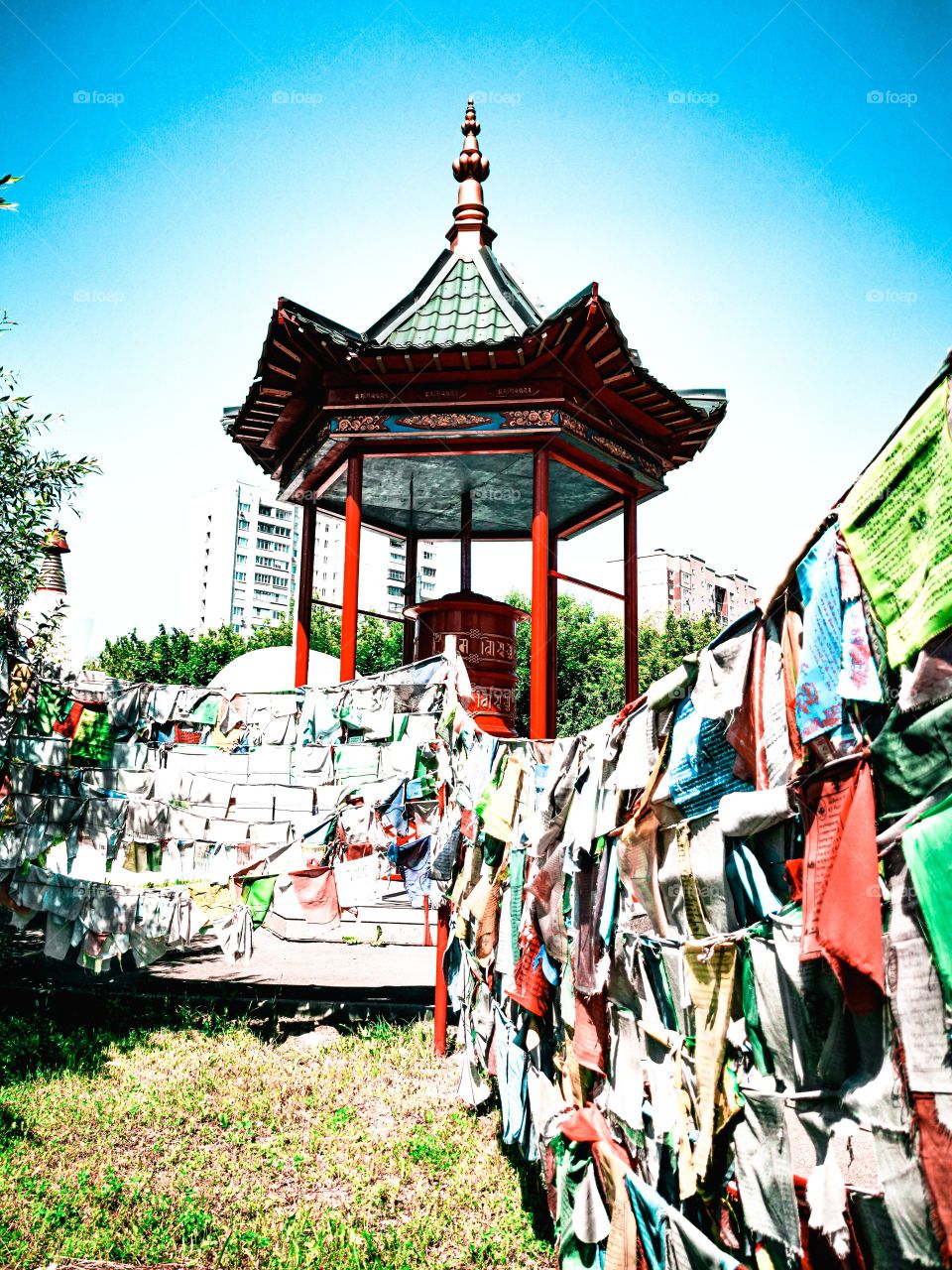 Part of Buddhist temple complex in Moscow Russia