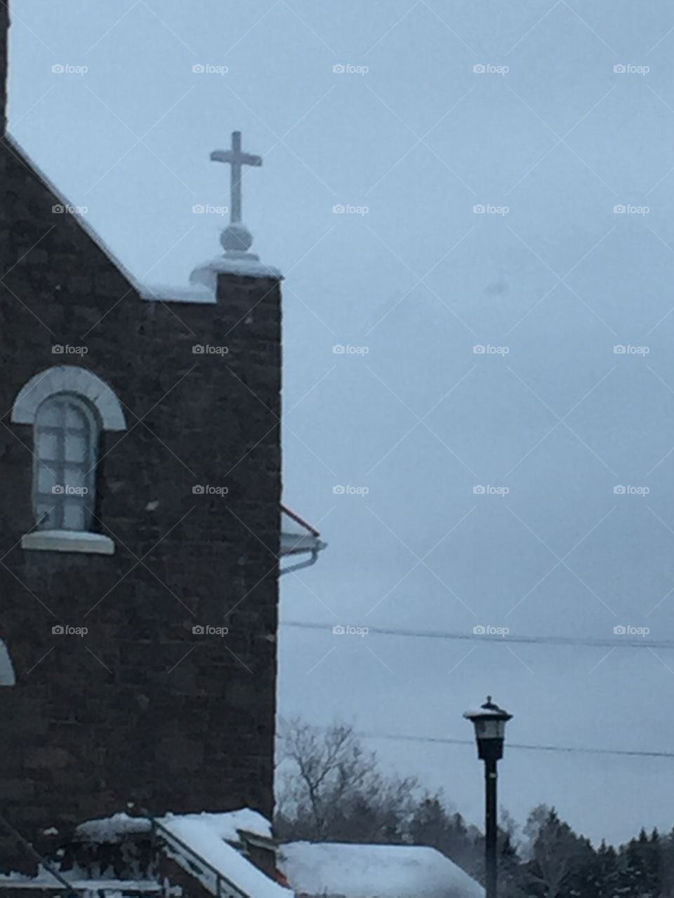 The beautiful crosses on the corner at Saint David’s Church in noelville Ontario 