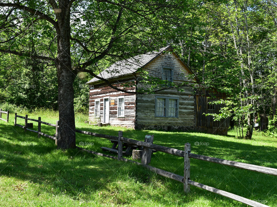 Rustic log cabin