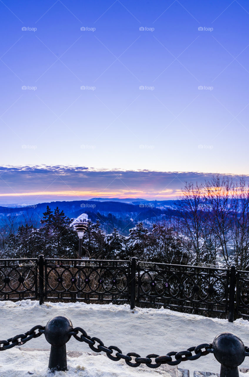 Nature landscape during sunset