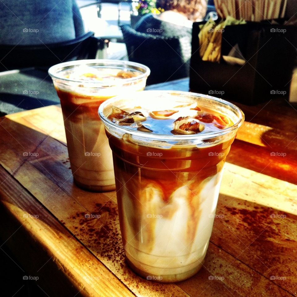 Iced coffee for two