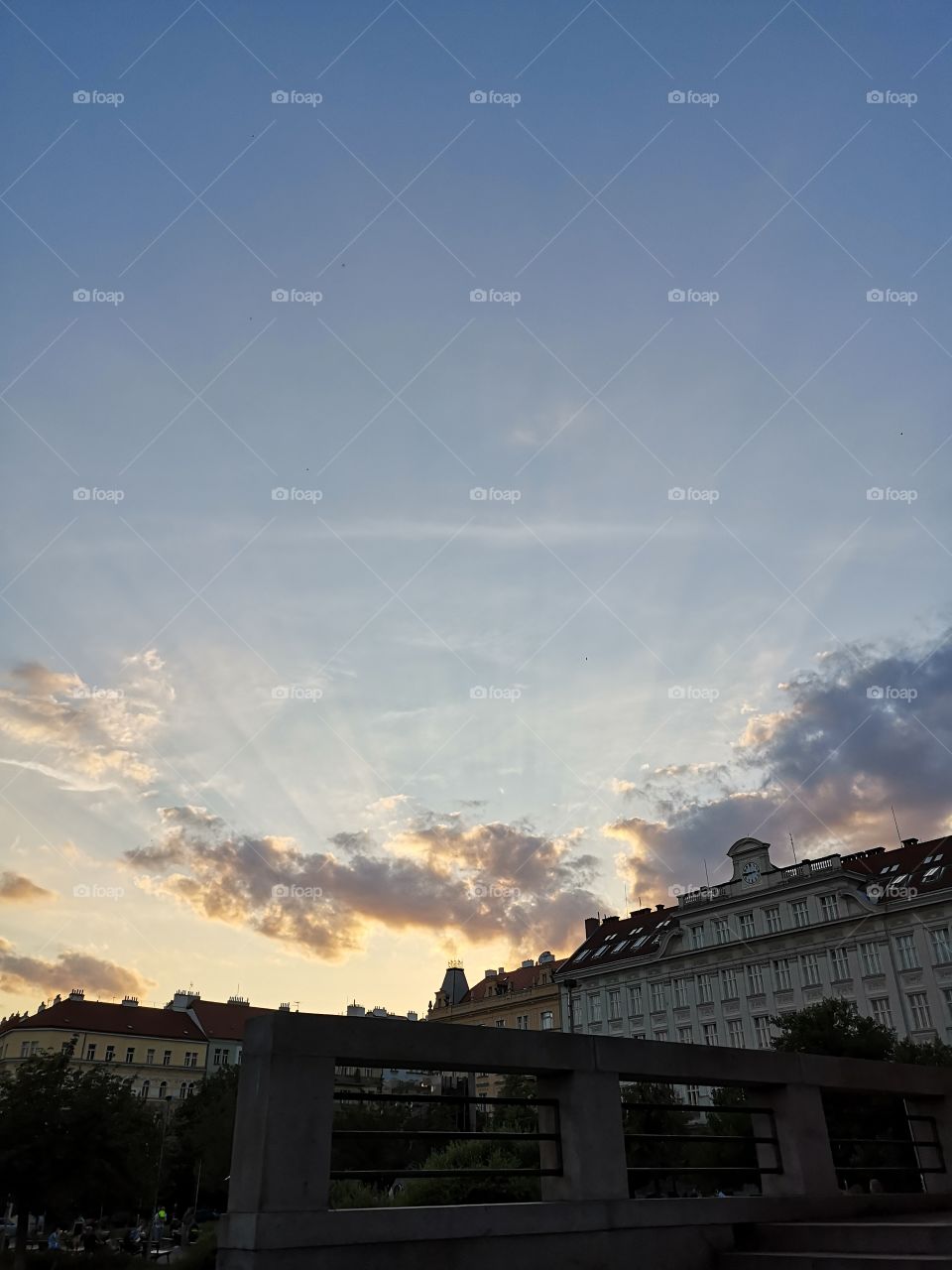 Beautiful skyline in Prague